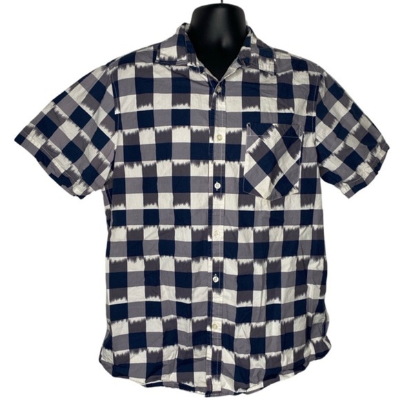 Northwest Territory Other - Northwest Territory Edgy Checkerboard Button Down Shirt (Size:L, Color:Multi)